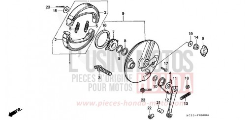 FRONT BRAKE PANEL CM125CN de 1992